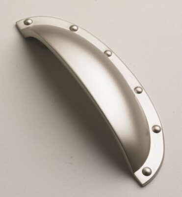 Oval End D Handle - Satin Chrome Shell Handle - Kitchen Handles by BA Components, available from shopkitchensonline.co.uk