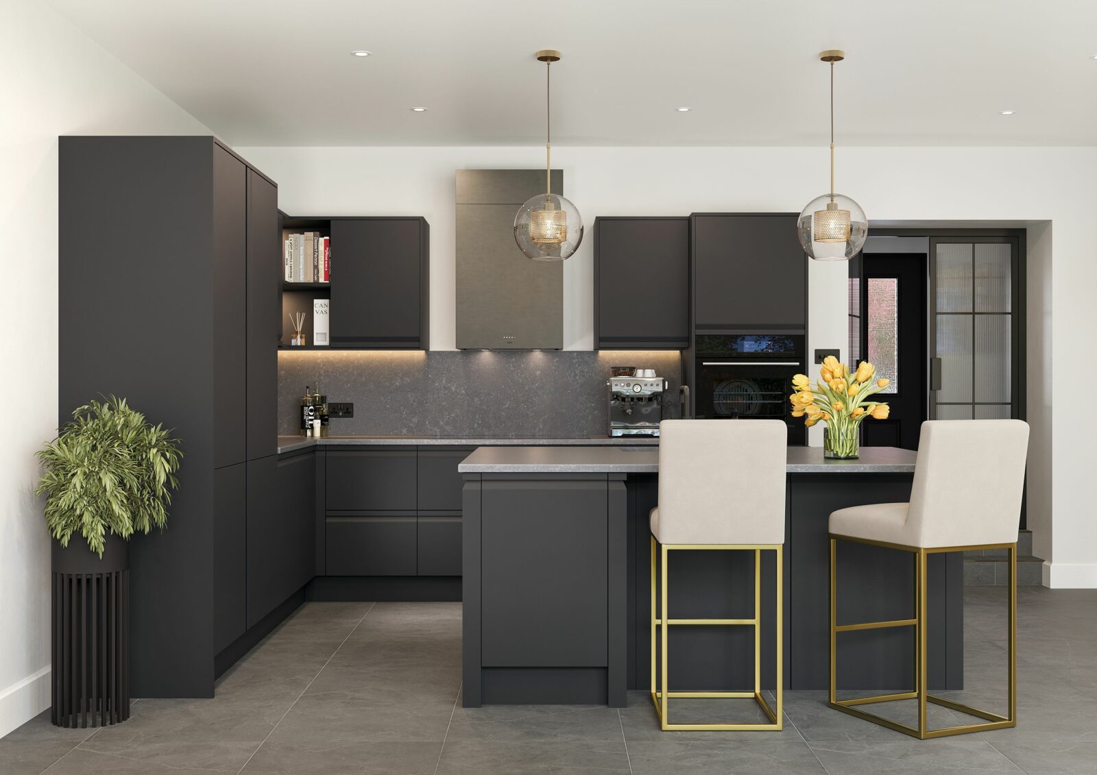 Ellisse Shown in Graphite available from shopkitchensonline